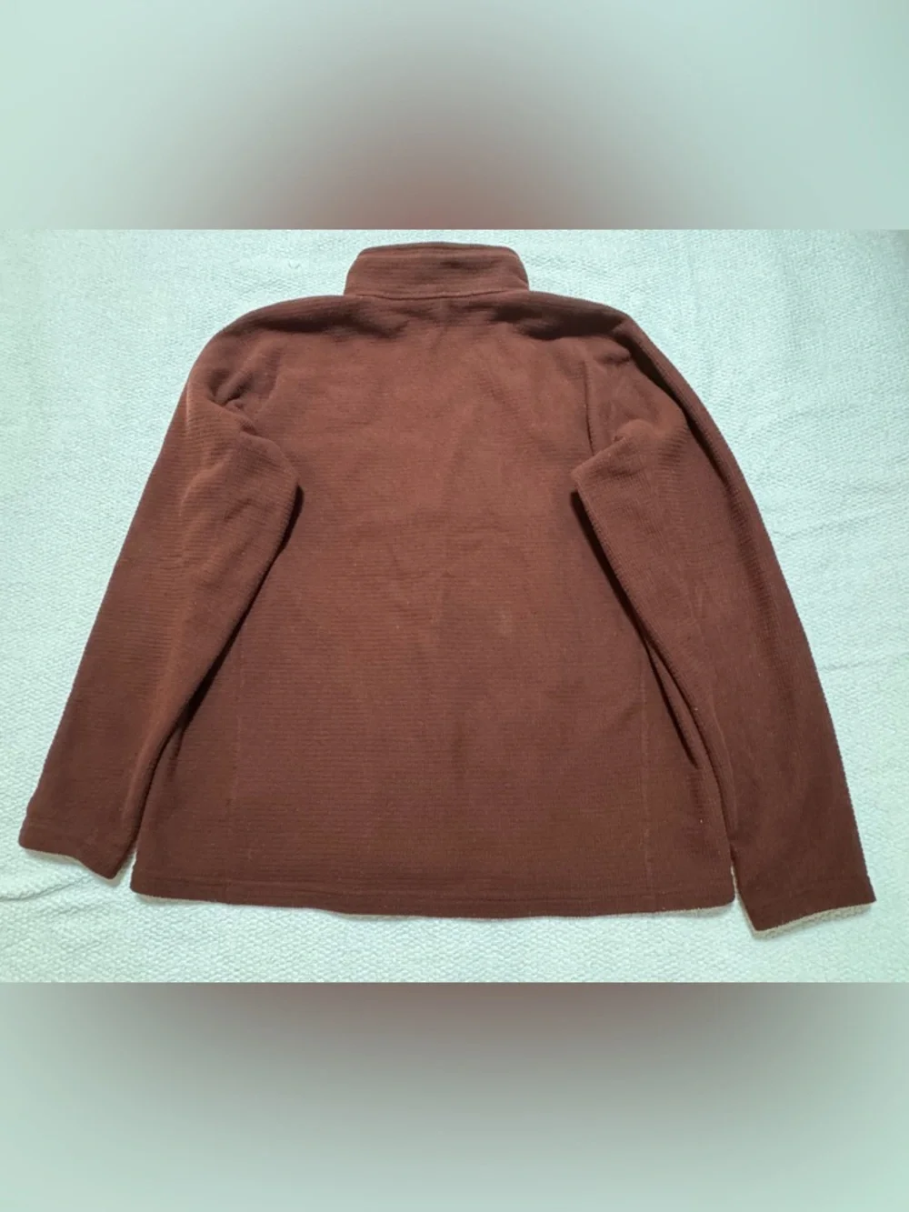 The North Face men XL quarter-zip fleece pullover textured waffle-knit fabric
